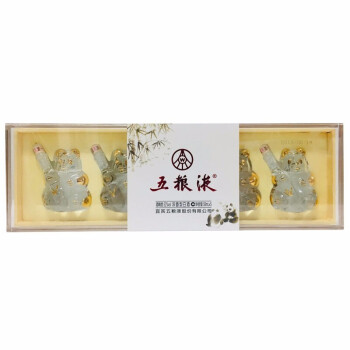 252.五粮液 熊猫酒,商城价1088.00,五粮液熊猫酒（金条装） 50ml5瓶 礼盒装