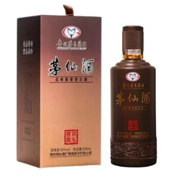 866.茅仙酒·京玉窖藏 单瓶装,商城价399.00,贵州茅台集团技术开发公司出品茅仙酒京玉窖藏 53度500ml柔和酱香型白酒 1瓶