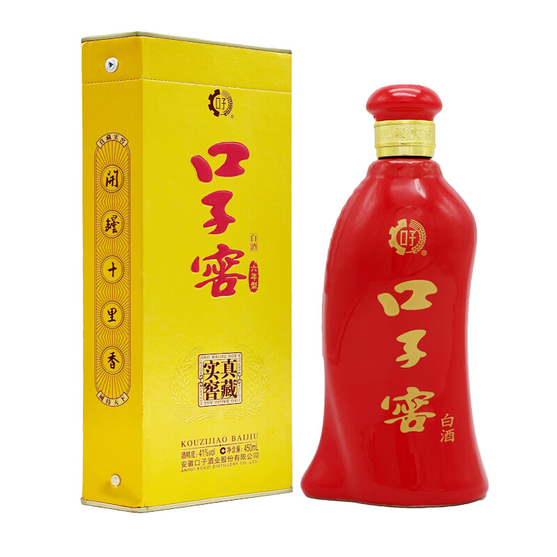 1039.口子窖 6年 单瓶装,商城价218.00,口子窖6年型 六年型41度450ML1单瓶口子酒白酒