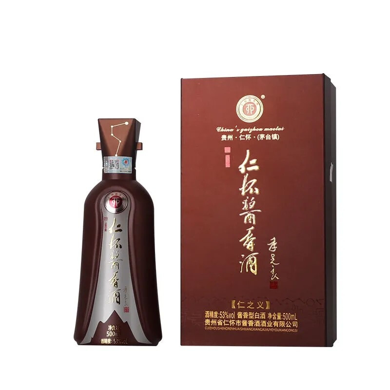 1211.仁之义 整箱装,商城价2666.00,仁怀酱香酒（仁之义）53度 贵州仁怀 酱香典范 产区标杆 酱香型白酒 整箱装 500ml6